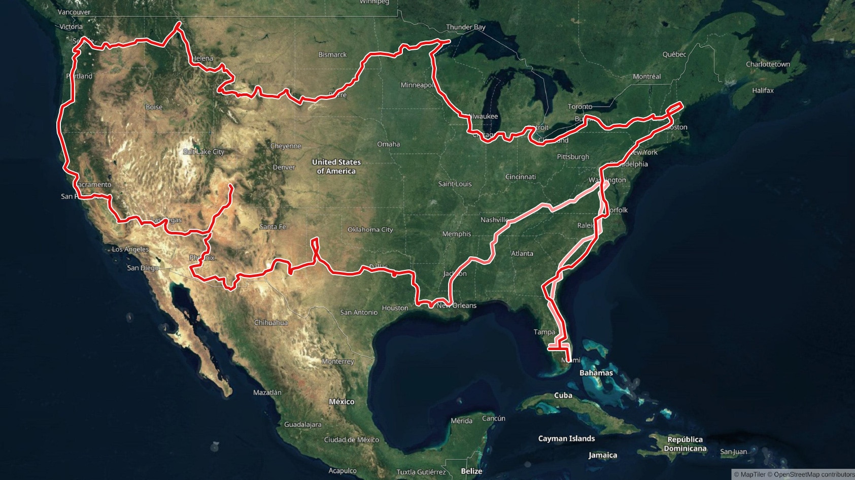 Percorso di un roadtrip negli USA con carrello tenda