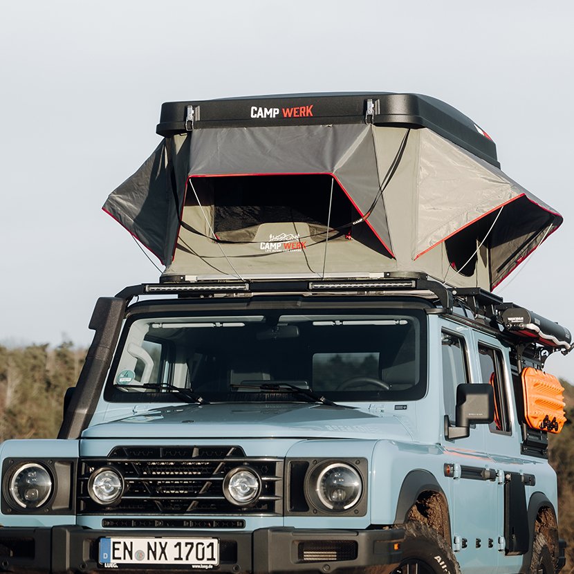 Impermeabile.  Goditi la pioggia al sicuro nella tenda da tetto: guscio rigido a tenuta, pareti idrorepellenti e tettuccine ti proteggono in modo affidabile dall'umidità.