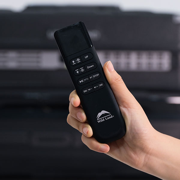 Telecomando. Controlla tutte le funzioni come montaggio e smontaggio, illuminazione e riproduzione musicale - Alternativa all'app per smartphone.